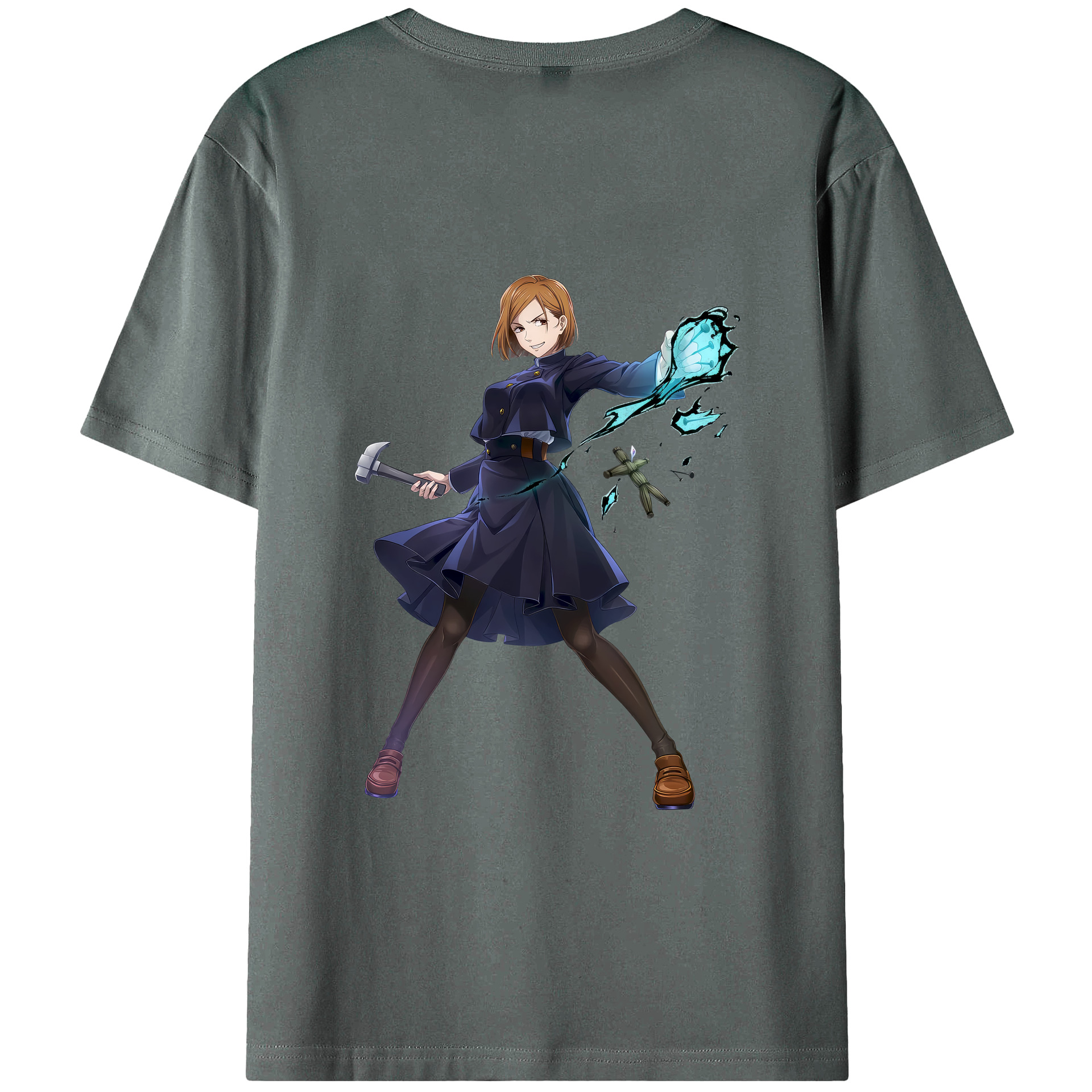 （画像用） 呪術廻戦 Jujutsu Kaisen 綿100％ メンズ半袖Tシャツ（バックプリント） 通気性